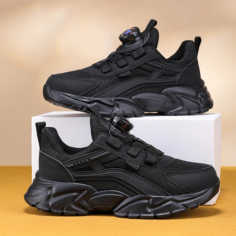 New Children Sports Shoes Boy Sneaker Black Mesh Summer Breathable Kids Casual Shoes Boy Running Tennis Running Sneaker.