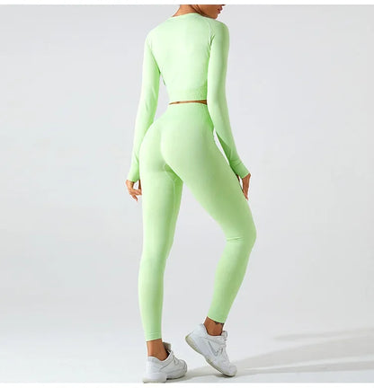 Women's Seamless Long Sleeve Top Yoga Shirts Running T-Shirt Workout Running Fitness Gym Sports Top Training Crop Top Solidcolor.