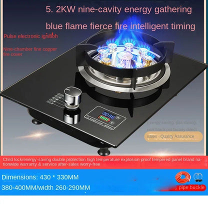 7kw Gas Cooktop Single Stove Household Liquefaction Gas Stove Single Coal Desktop Embedded Single Gas Stove 4.5 KW/5.2kw/