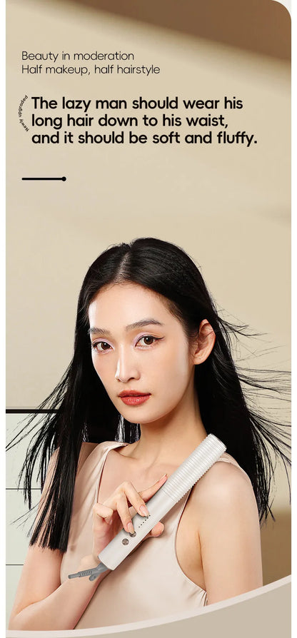 Electric Curling Stick Women's Chicken Rolls Water Ripple Lazy Straight Hair Comb Fan Small Splint Straight Curling Dual-use.