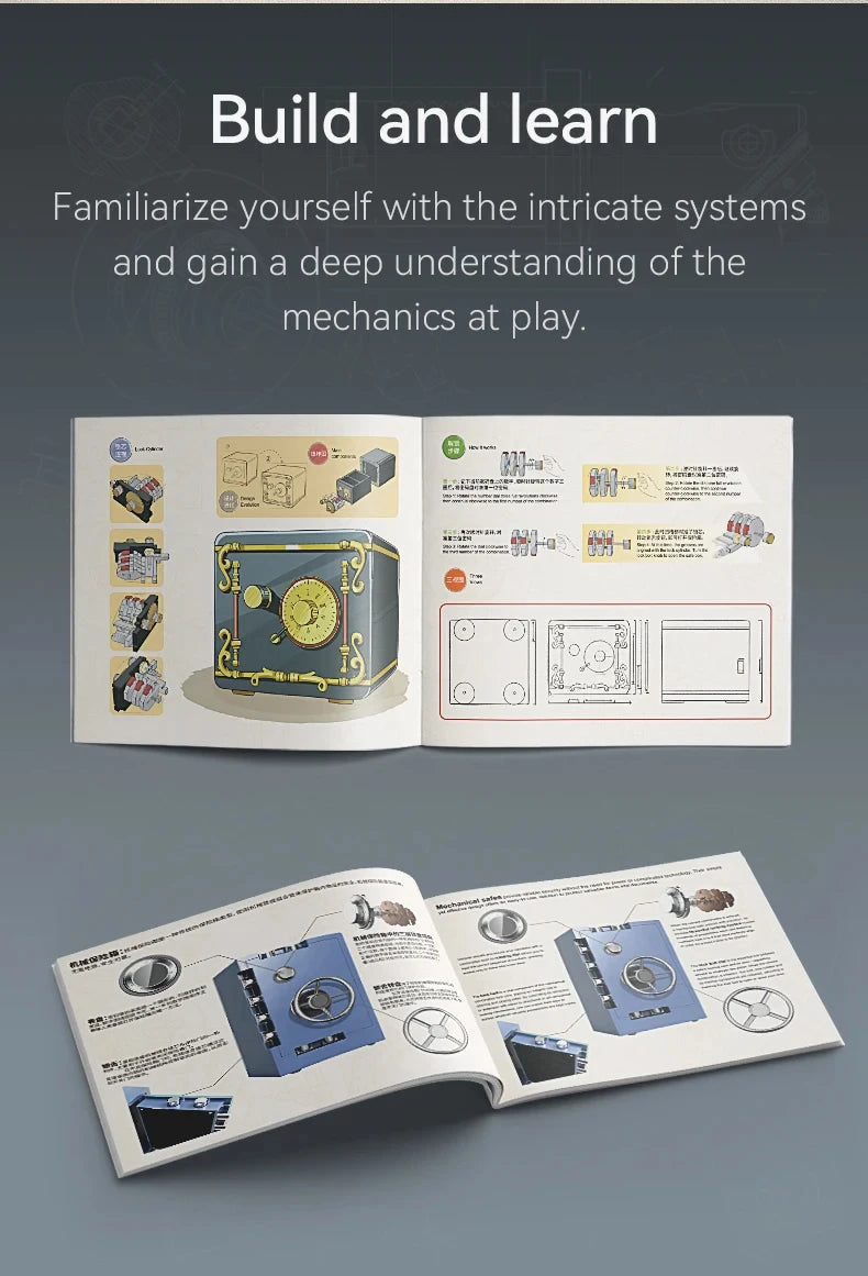 Cada 422PCS City Retro Combination Safe Building Blocks The Secret of Safe Experiment Education Bricks Toys Boys Gifts.