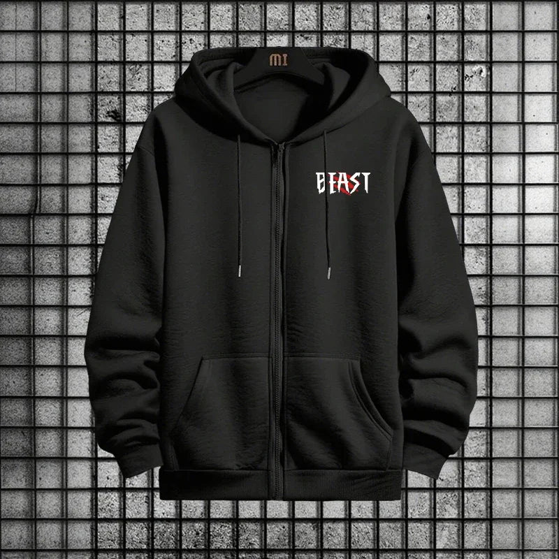 2025 New Men Tracksuit Set 2 Pieces Zipper Hoodie with Sweatpants Urban Streetwear Outfit Autumn Winter Sportswear Fashion Set.