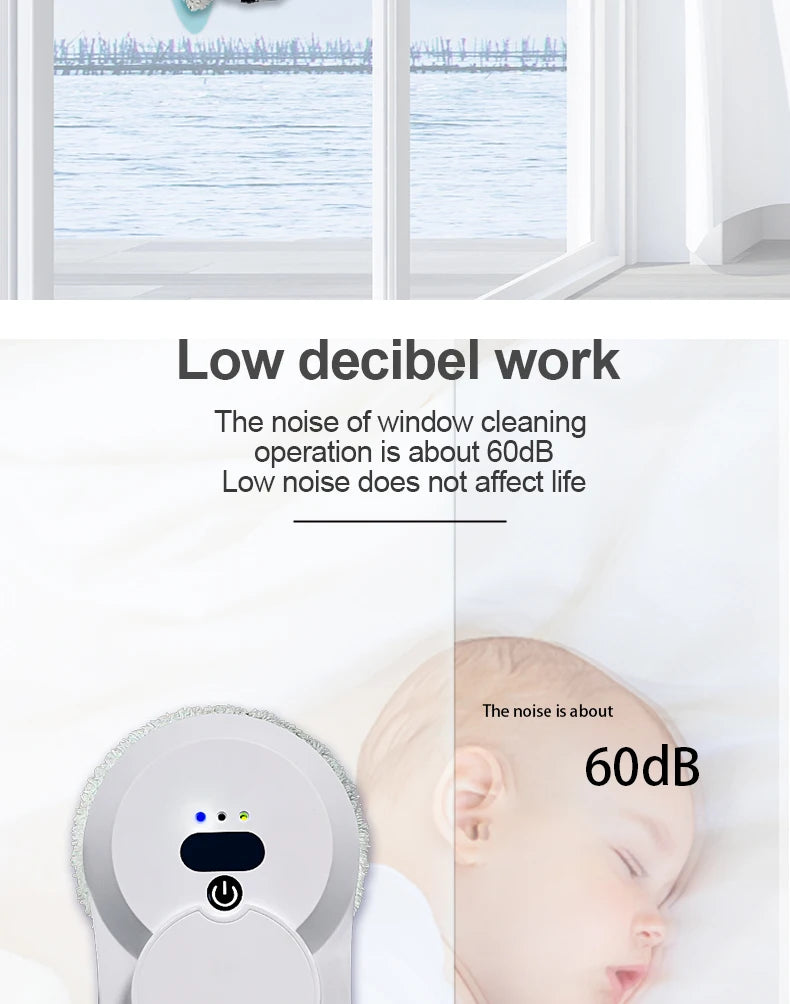 PuRuiKai robot electric automatic window cleaning Robotic vacuum cleaner, with remote control, two-way automatic spray.