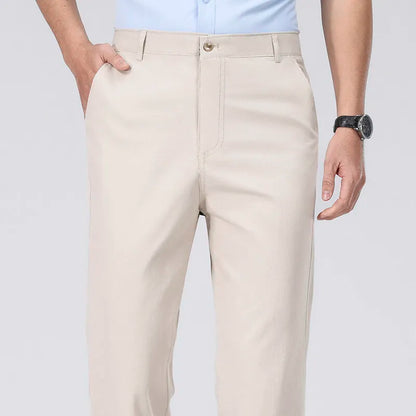 Chino-Hose für Herren, Business-Casual-Kleiderhose, Frühling, Sommer, Herbst, leichte, bequeme Hose mit Taschen.