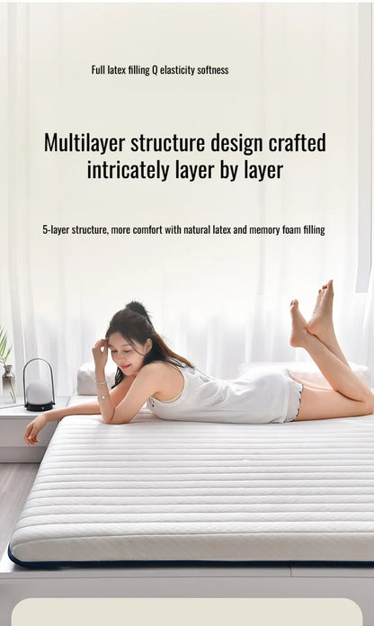 Anti-Mittel-Matratze aus Naturlatex, weiche Unterlage, spezielle Unterlage für Zuhause, Schlafsaal, Etagenbett, Studentenmatratzen, Druck-Memory-Schaum-Matratze