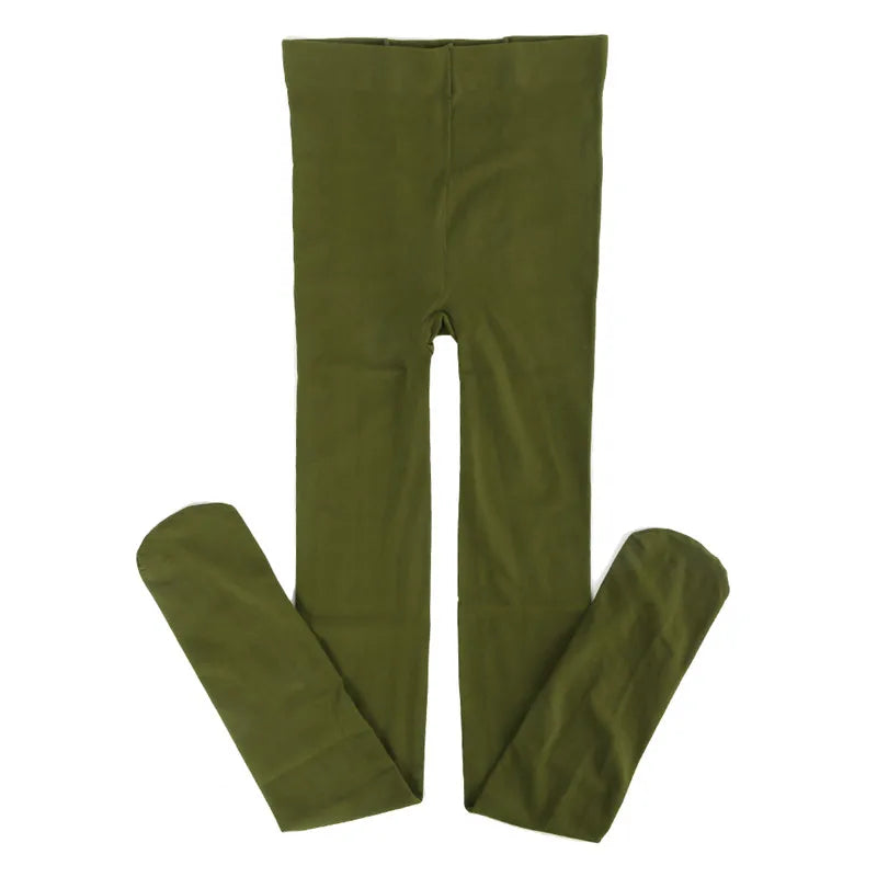 2024 Winter Woman Pantyhose 120D Translucent Wool Sock Pants Stocking Fleece Lined Tights Thermal Pants Legging Fake Pantyhose