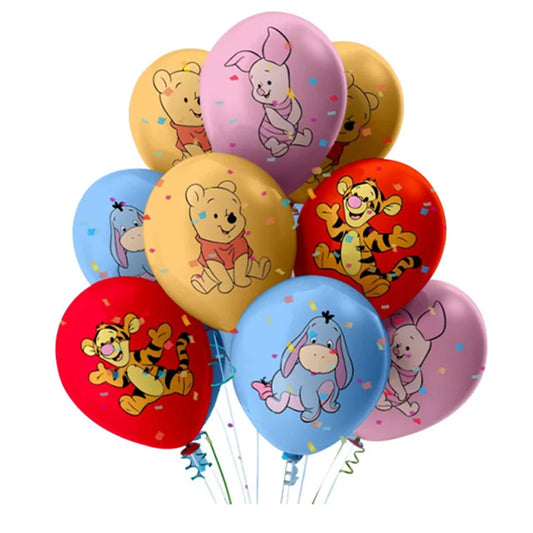 10/30 Stück 12 Zoll Winnie the Pooh Latexballon Partyzubehör Bär Partyballons für Babyparty Geburtstagsparty Dekor.