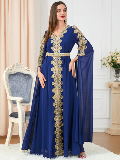 Eid Marokko Party Kleid Muslimische Frauen Abaya Kleider Langarm Abayas Dubai Türkei Islam Kaftan Robe Longue Vestidos Largos 2025