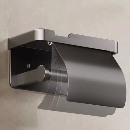 Kein Bohren Toilettenpapierhalter Wandmontierter Toilettenpapierhalter aus Aluminiumlegierung Taschentuchhalter Badezimmer Taschentuchhalter Badzubehör