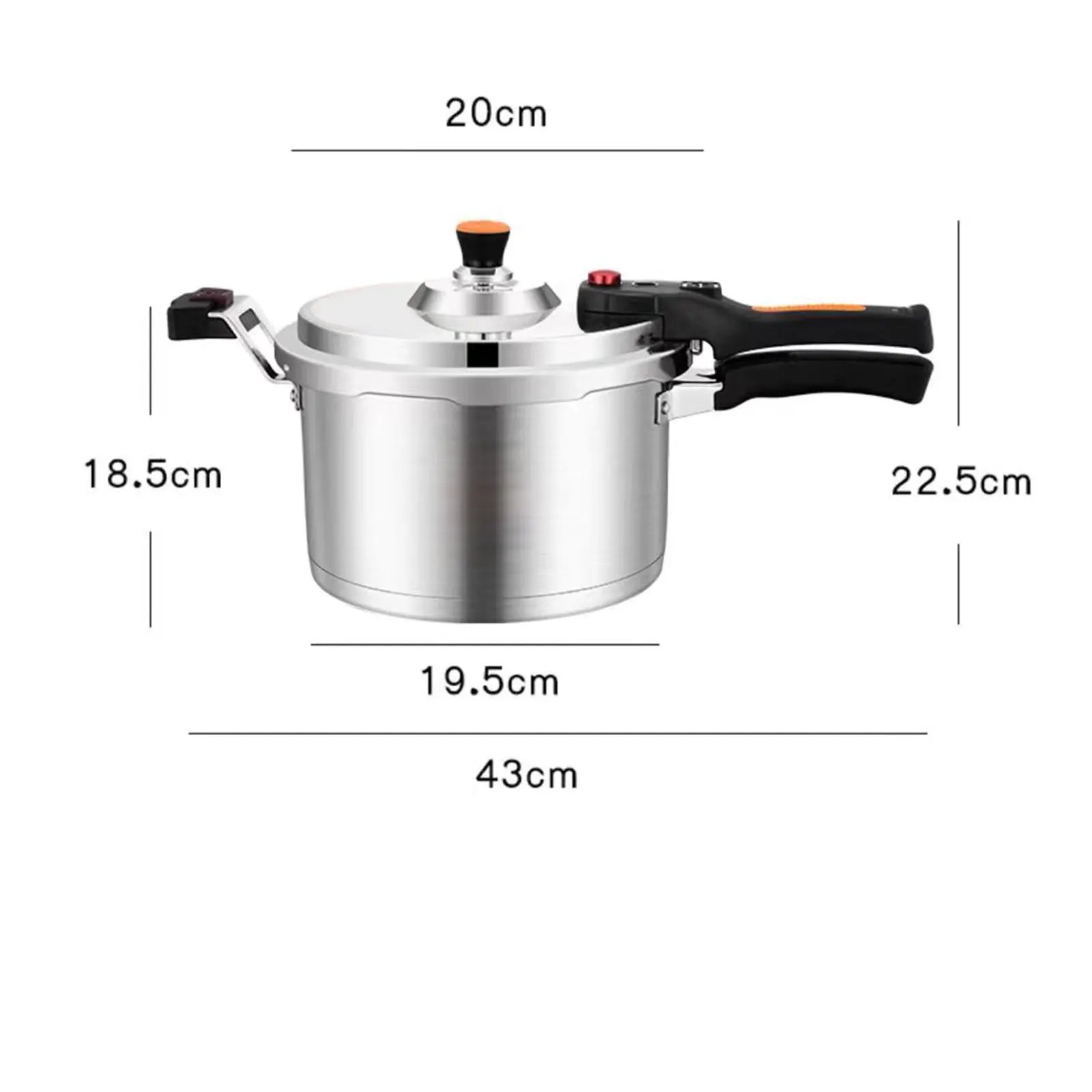 4L/5L/6L European 304 Stainless Steel Pressure Cooker Explosion-proof Household Pressure Cooker Gas Open Flame Induction Cooking.