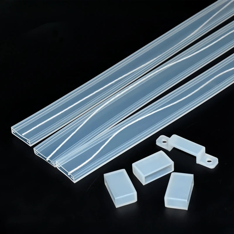 1-10m White/Transparent Neon Silicone Tube LED Rope Lamp Waterproof Diffuser Cover For 8/10/12m RGB Flexible Strip Light Channel.