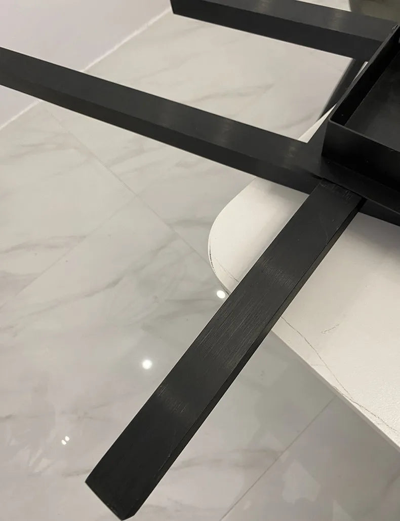 Schwarz Kronleuchter quadratische Schlafzimmer Lampen Wohnzimmer Lampe LED Deckenleuchte Nordic minimalistische kreative LED Deckenleuchte Streifen Lichter