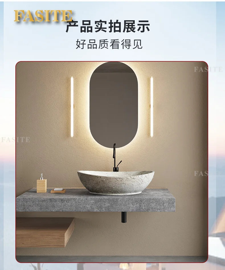 Direkt vom Hersteller integrierter Badezimmer-Haushaltsbalkon-Waschbecken Waschbecken Waschbecken Kunststein-Kunst-Tischwaschbecken