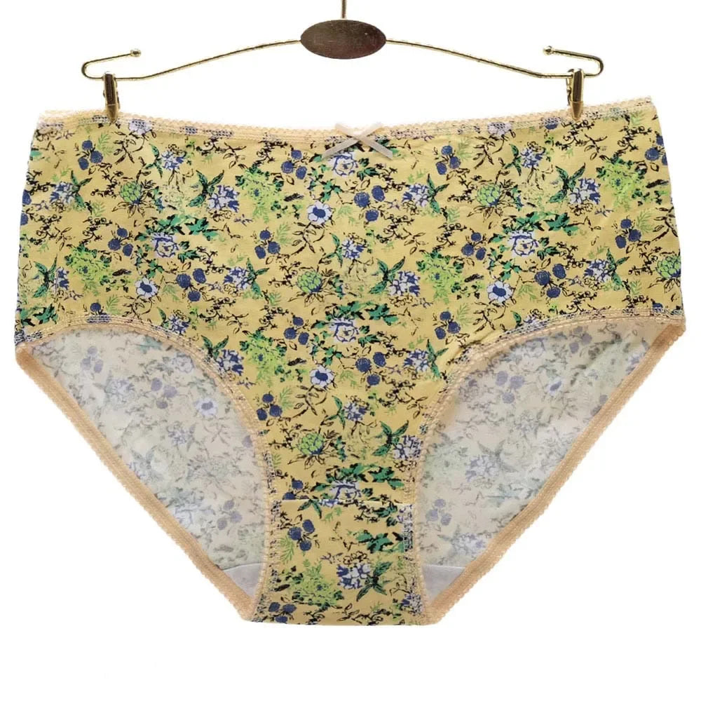 Women Panties Cotton Underwear Plus Size Briefs Female Knickers Lady Lingerie Girl intimate Underpants 3 Pieces/lot.