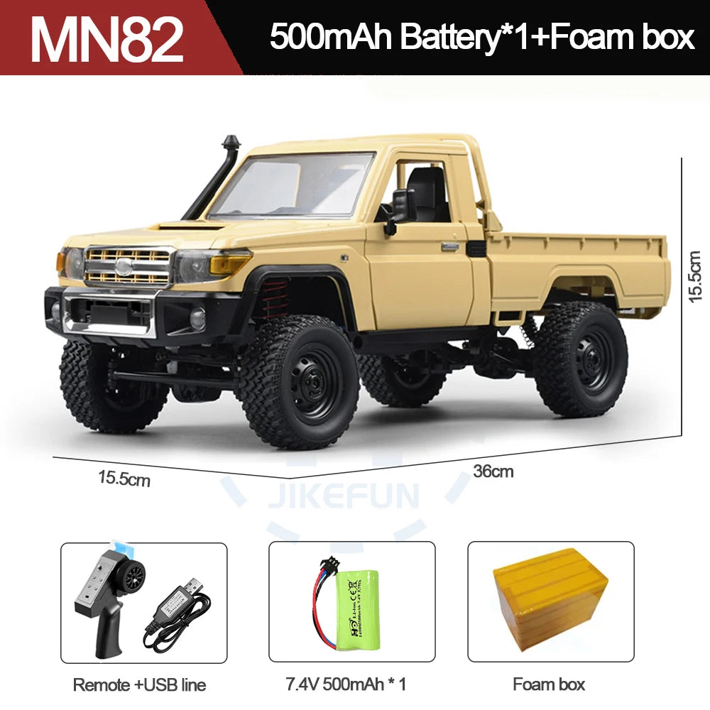 MN82S RC Crawler 1/12 Full Scale LC79 RC Pickup Short Truck 4WD Remote Control Climbing Off-road Car Toys for Kids Adults Gifts