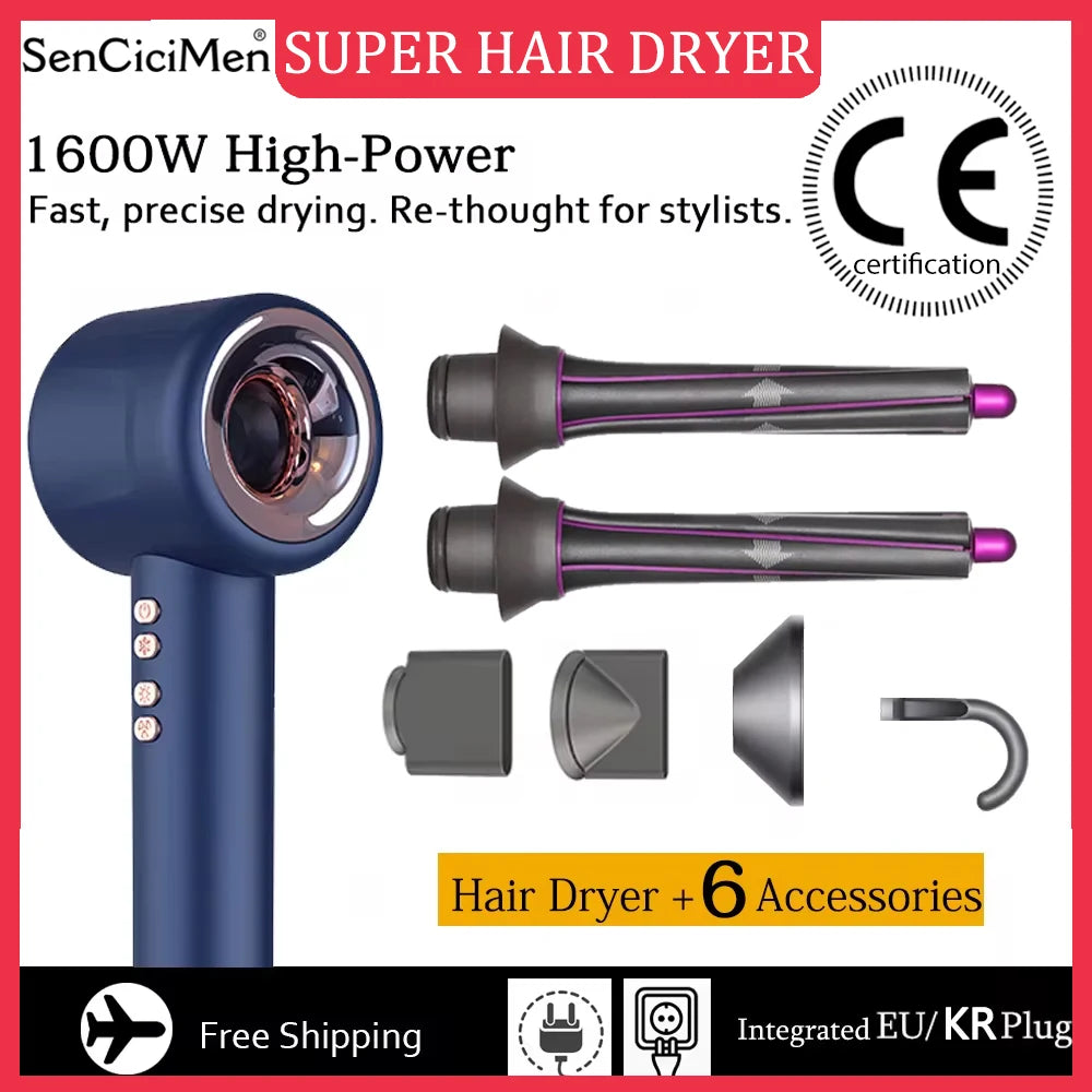 Super Hair Dryer 220V Leafless Hair dryer Personal Hair Care Styling Negative Ion Tool Constant Anion Electric Hair Dryers.