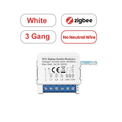 AVATTO Tuya WiFi Zigbee Smart Lichtschaltermodul, Neutralleiter/Keine Neutralleitersteuerung DIY Breaker Arbeit für Alexa, Google Home
