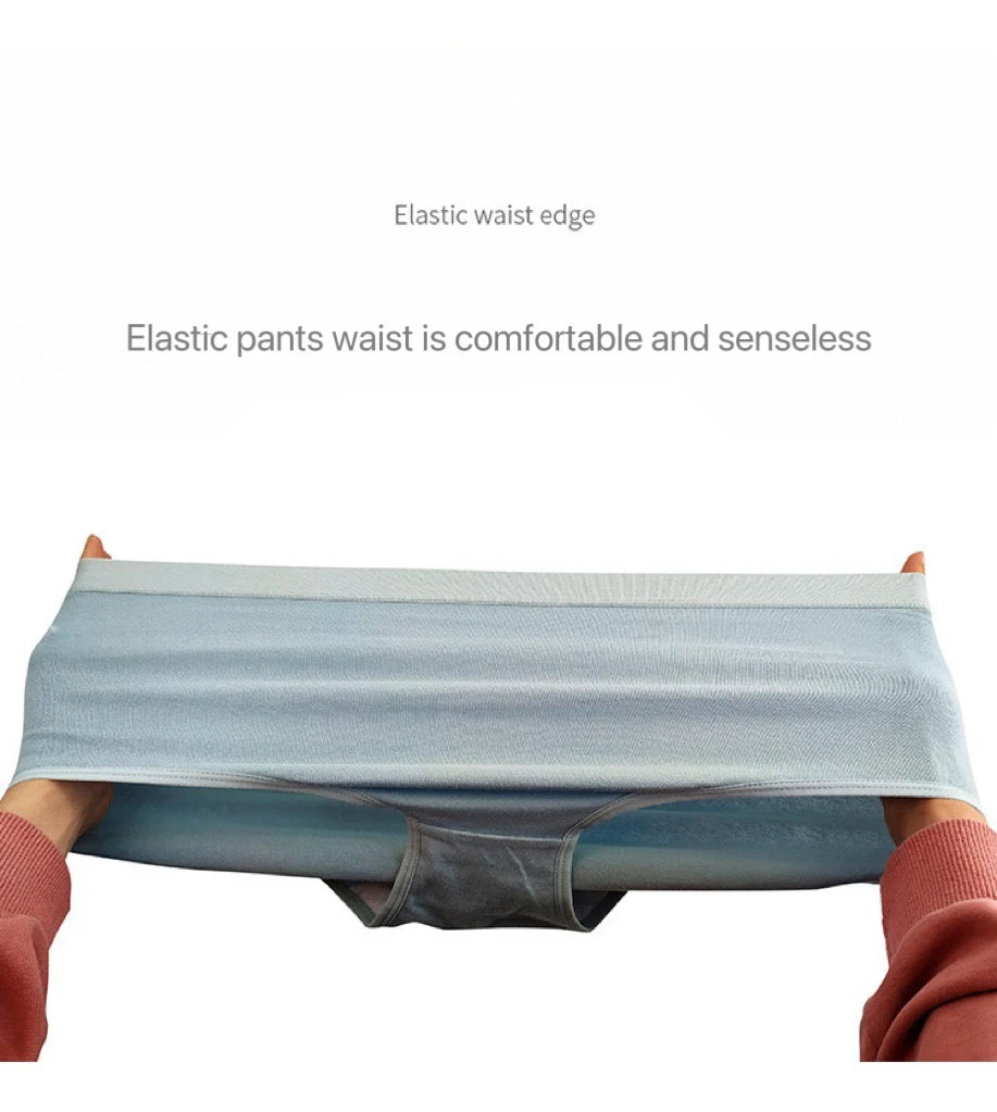 3pcs Cotton Women Panties Lady Plus Size Underwear Large Size High Waist Briefs Breathable Solid Color Female Lingerie.