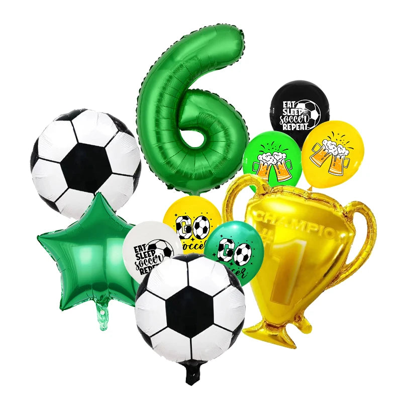 Fußball Geburtstag Dekoration Party Supplies Geschirr Luftballons Set Süßigkeiten Geschenkboxen Fußball Geburtstagsgeschenke Kinder Geburtstagsgeschenke