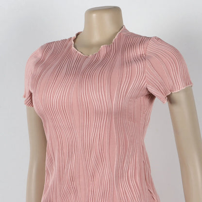 Two Piece Sets Women Pants Set Matching Sets Short Sleeve Solid Casual Tops Long Pants High Waist Bodycon Y2k Streetwear 2025