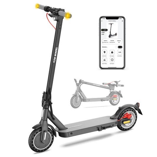 5TH WHEEL E30(ABE) Adult Electric Scooter 350W Motor 36V 7.5AH Battery City Electric Scooter 8.5" Solid Tires Foldable E-Scooter.