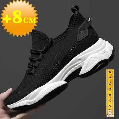 Zunehmende Herren-Turnschuhe, lässige Erhöhungsschuhe, 8 cm Höhenerhöhungsschuhe für den Sommer, atmungsaktive 6 cm Aufzugsschuhe