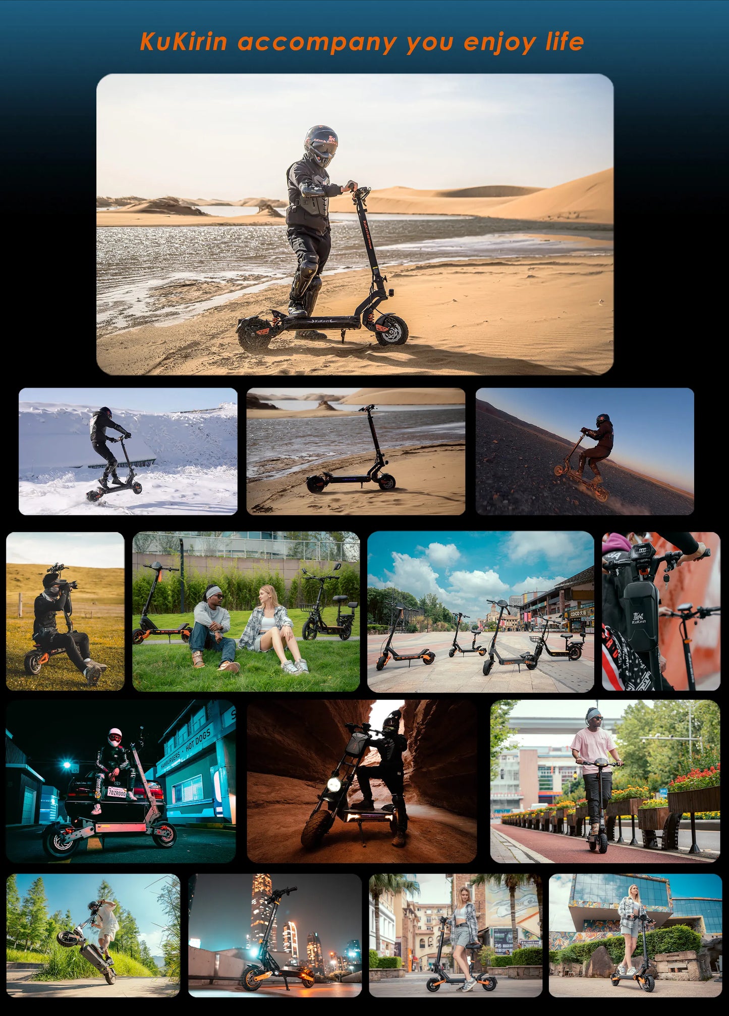 KuKirin G2 Master Electric Scooter 1000W*2 Dual Motor 52V 20.8Ah 60km/h Max Speed Front&Rear Disc Brake Hydraulic Shock Absorber