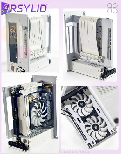 ARSYLID M24 pro ITX A4 Computer Case 5L 190mm Graphics Card Tpye-C Flex PSU 47mm Radiator Mini PC Chassis.