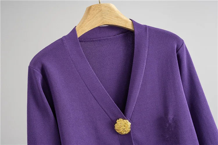 Women Knitted Sweater Muslim 2 Piece Set Cardigan Single Breasted Coat Long Skirt Suit Knit Outfits Morocco Autumn Winter 2025.