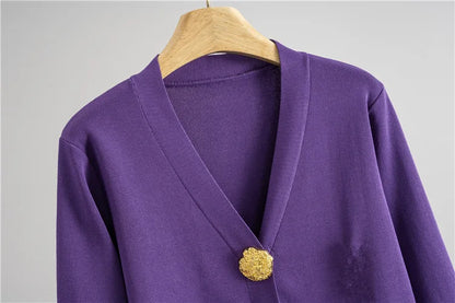 Women Knitted Sweater Muslim 2 Piece Set Cardigan Single Breasted Coat Long Skirt Suit Knit Outfits Morocco Autumn Winter 2025.