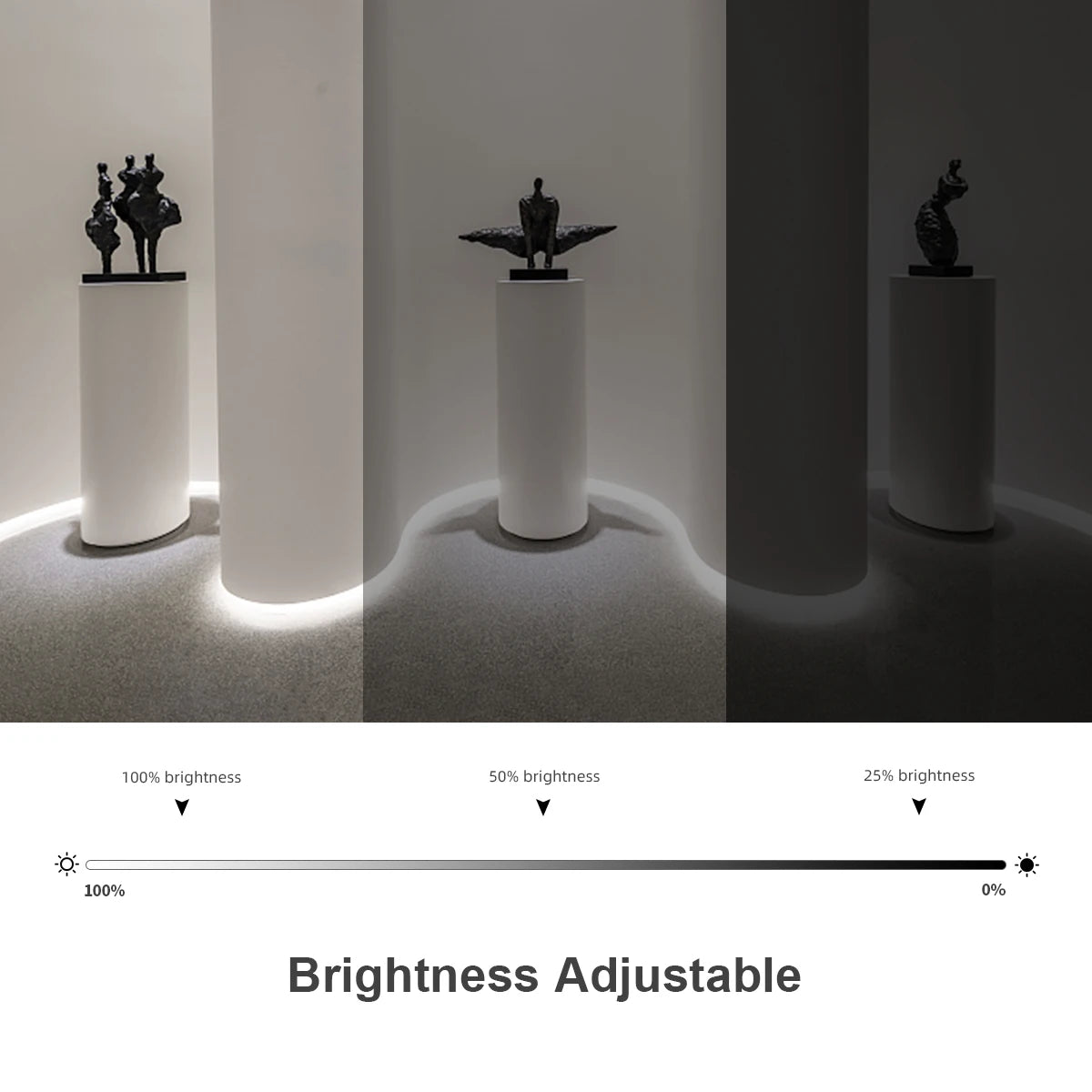 Waterproof COB LED Strip Lights 24V Flexible Neon Light Black Silicone Tube Linear Dimmable Lighting with Touch Sensor Switch.