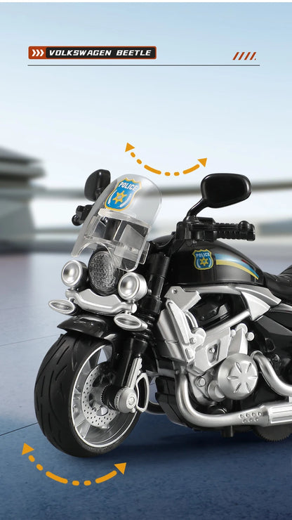 1:12 Sound Light Motorcycle Alloy+Plastic Moto Car Model Diecast Play Vehicles Decoration Collection Boy Toys For Children Gift.