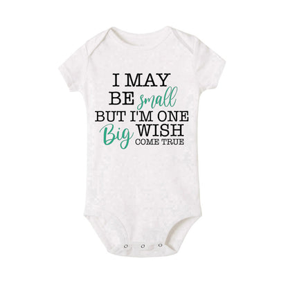 I May Be Amall But I'm One Big Wish Come Ture Baby Strampler Neugeborenen Body Kurzarm Overall IVF Success NICU Babykleidung