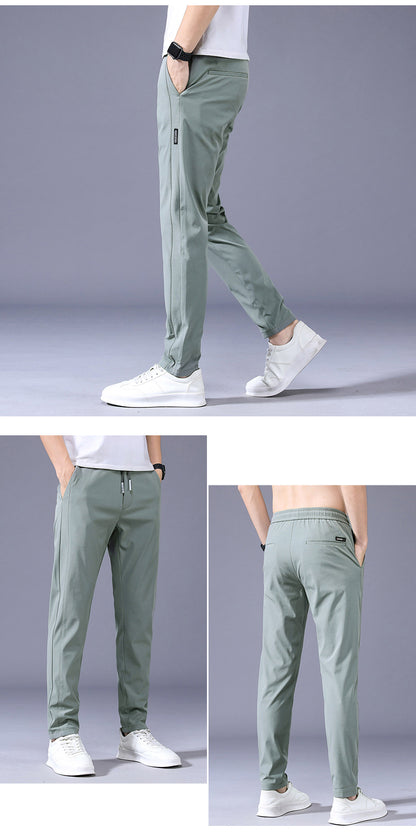 New Spring Summer Men's Casual Pants Slim Pant Straight Thin Trousers Male Fashion Stretch Khaki Jogging 28-38.