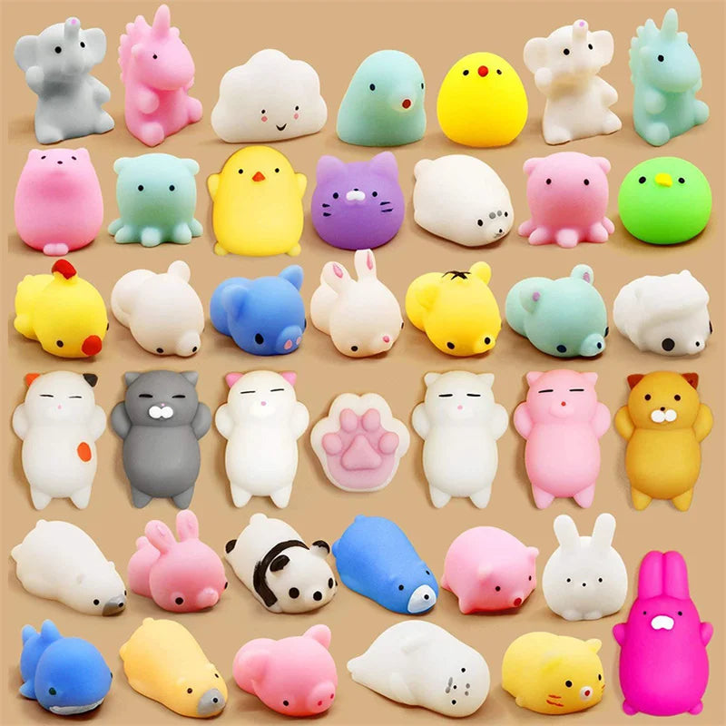 50-5PCS Mochi Squishies Kawaii Anima Squishy Toys For Kids Antistress Ball Squeeze Party Favors Stress Relief Toys For Birthday.