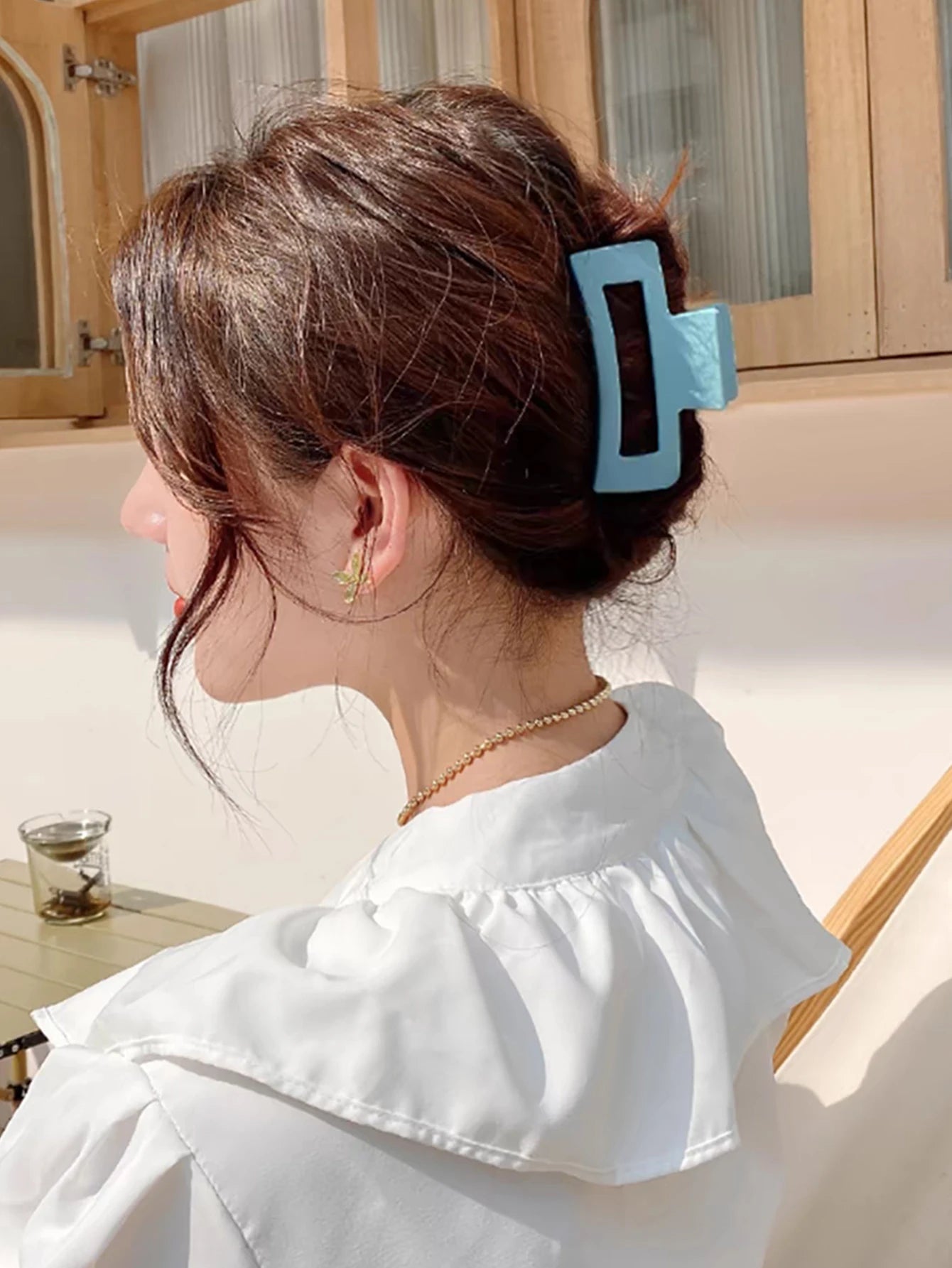 1/3/4/6 Pcs Medium Hair Claw Clips for Women Girls, Pink Strong Hold Matte Square Hair Clips for Thick Thin Hair.