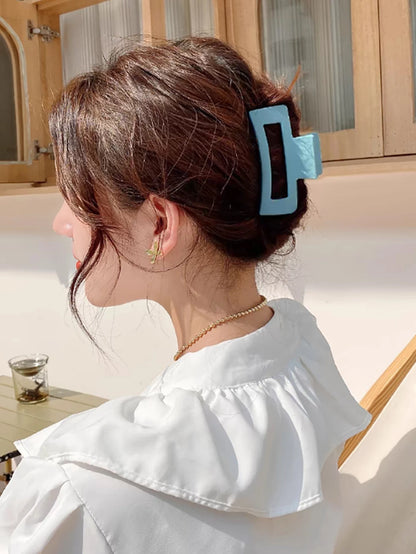 1/3/4/6 Pcs Medium Hair Claw Clips for Women Girls, Pink Strong Hold Matte Square Hair Clips for Thick Thin Hair.