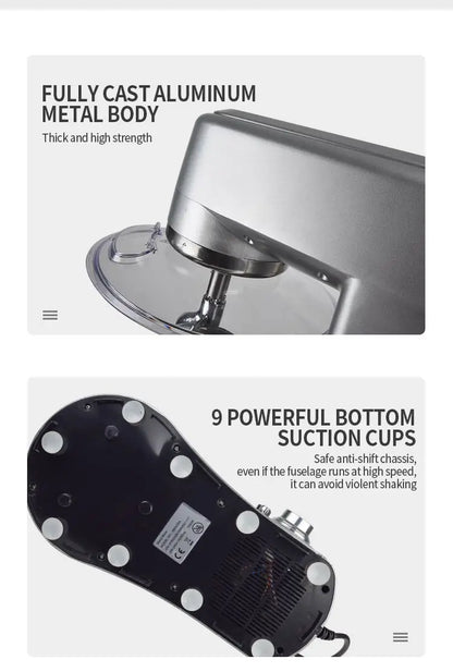 Houselin Stand Mixer, 10L Brush Stainless Steel Bowl, Suitable for Most Home Cooks, Silver Grey.