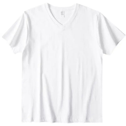 Men's T-Shirts,100% Cotton Soft,V-Neck Fashion Male Tops Tees,Short Sleeve Tee Shirt for Men Black White.