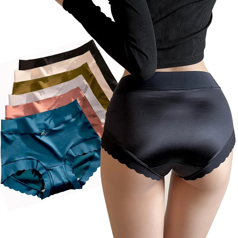 Silk Panties Nice Briefs Soft Underwear Women's Mid rise Elegance Girls Sexy Lingerie.