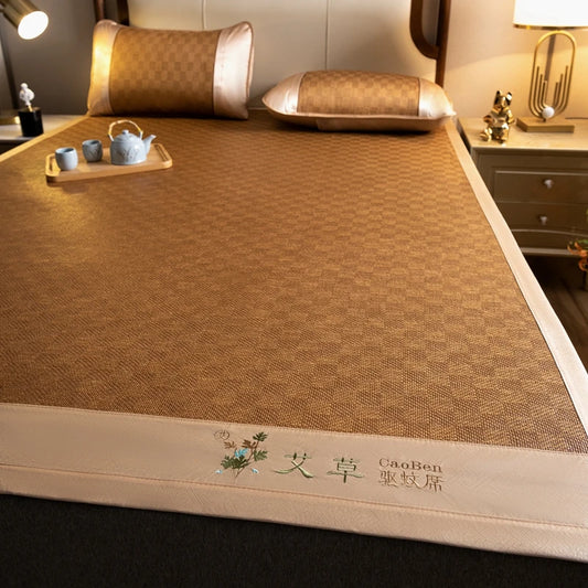 Natural Ice Rattan Mat 90/120/150/180/200cm Cool Summet Mat Mattress Plant Fiber Mat Househould Straw Mats Furniture Protector.