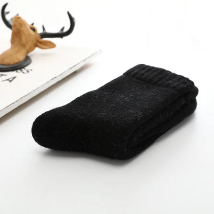 Super Thicker Solid Socks Merino Wool Rabbit Socks Snow calceta hombre skarpety meskie Warm Funny Happy Winter Male Men Socks