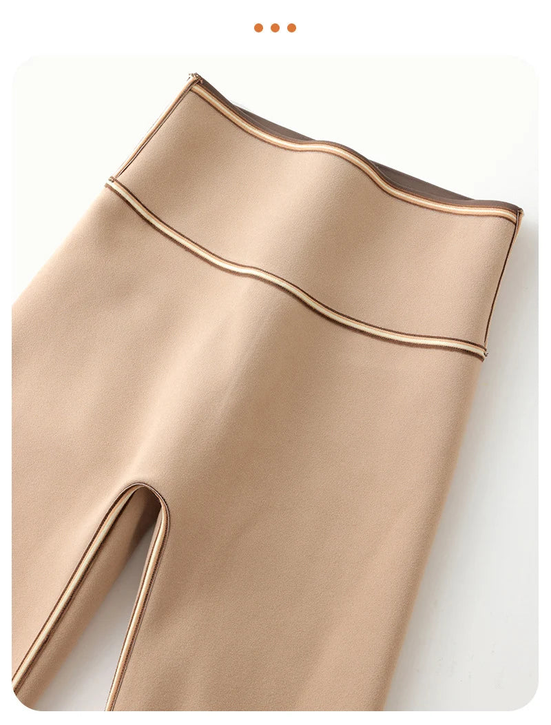 BIVIGAOS Autumn High Waist Seamless Rabbit Fleece Shark Leggings Women Winter Clothes Warm Leggings Sexy Slim Casual Leggings.