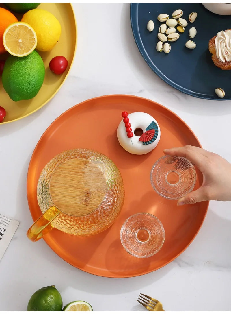 1/4/6PCS Wheat Straw Dinnerware Set Eco-friendly Safety Plates Cups Bowels Home Party Tableware Set Outdoor Camp Candy Colours.