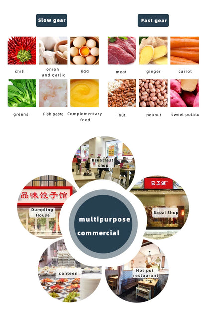 DIVEDEER Meat grinder household electric stainless steel cooking stirring garlic mince mince machine small garlic puree