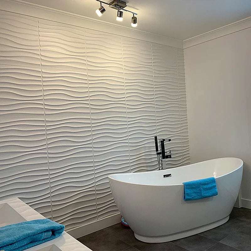 12PC 50x50cm 3d art plaster cut geometric diamond carved wood adhesive bottom wall 3d wall sticker 3d wall panel home decoration