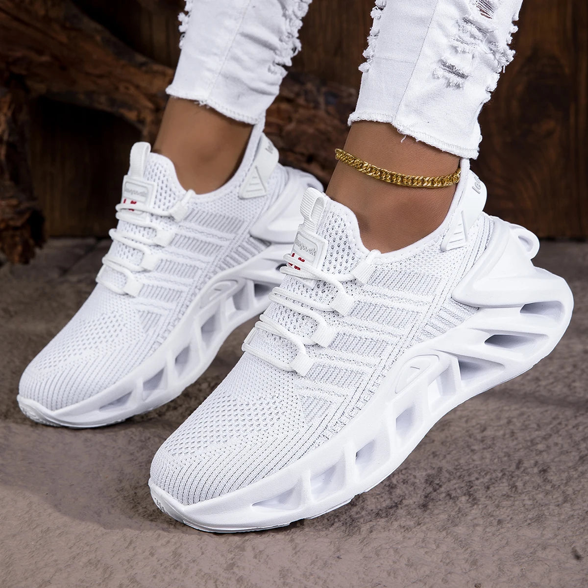 YRZL Unisex Running Shoes Men Women Lightweight Mesh Breathable Comfortable Flat Soft Tennis Shoes Summer Lace-up Sneakers Man.