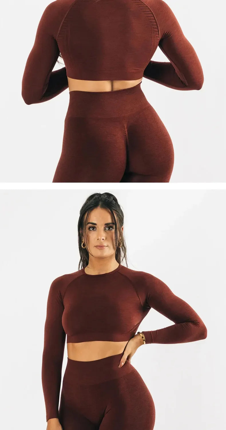 Seamless Long Sleeve Sports T-Shirt Slimming Outerwear For Fitness Running Yoga Summer Wear High Quality Top For Men And Women.