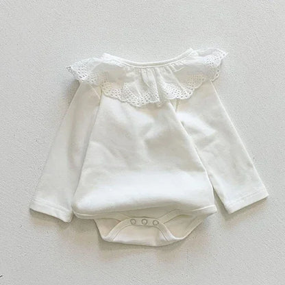 2023 neue Frühjahr 0-24 M Baby Mädchen Kleidung Infant Baby Mädchen Overall Lange Ärmeln Baumwolle Stickerei Neugeborenen baby Mädchen Bodys.