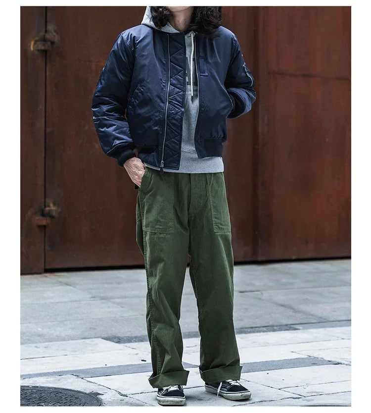 Bronson 1947 Model 838A OD7 Fatigue Utility Pants Men HBT OG-107 Baker Trousers.